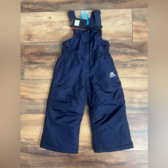 4/$25 Zeroxposur navy blue bib snow bibs size 2t new - Picture 1 of 6